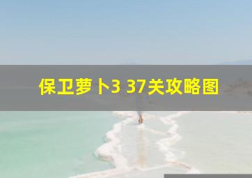 保卫萝卜3 37关攻略图